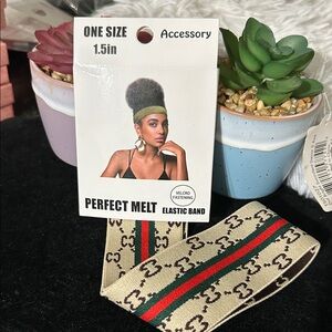 Perfect Melt Elastic Headband - Green and Brown